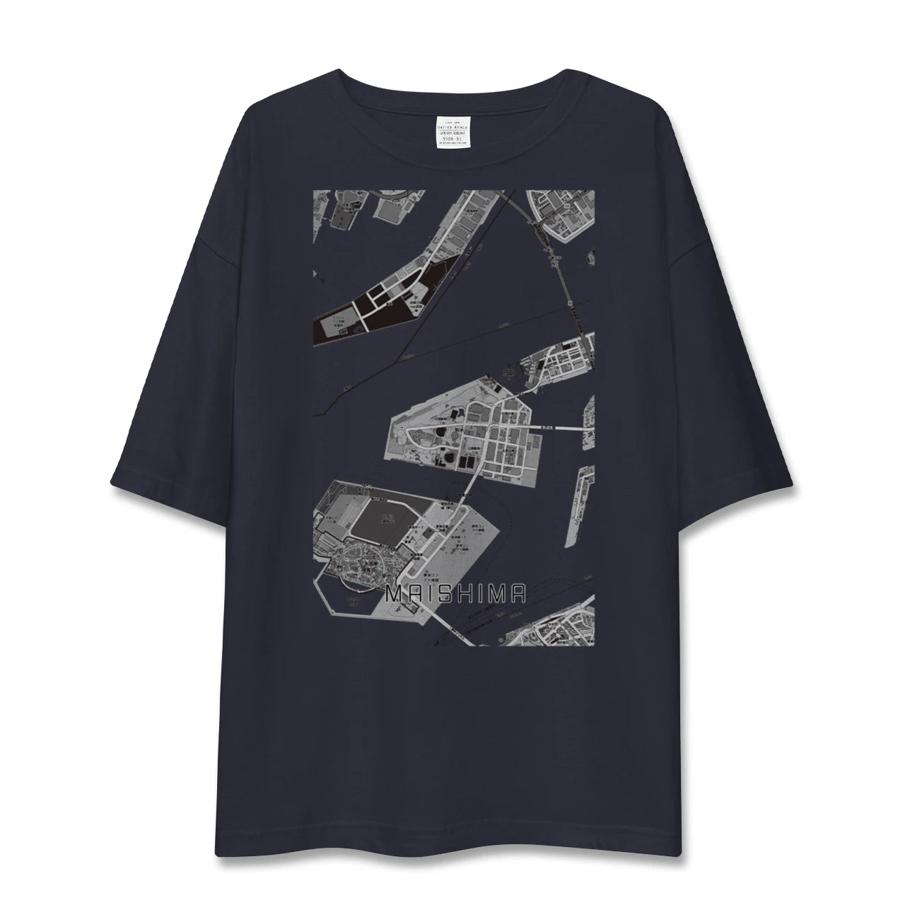 【舞洲（大阪府）】地図柄ビッグシルエットTシャツ