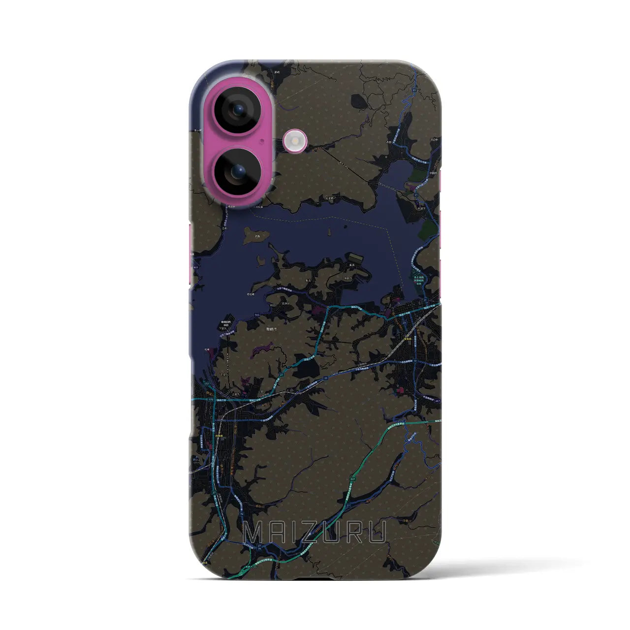 【舞鶴（京都府）】地図柄iPhoneケース（バックカバータイプ）