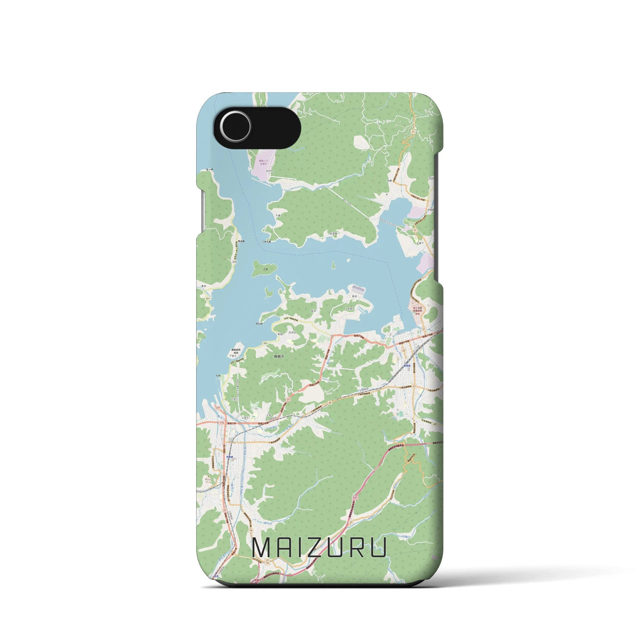 【舞鶴（京都府）】地図柄iPhoneケース（バックカバータイプ）