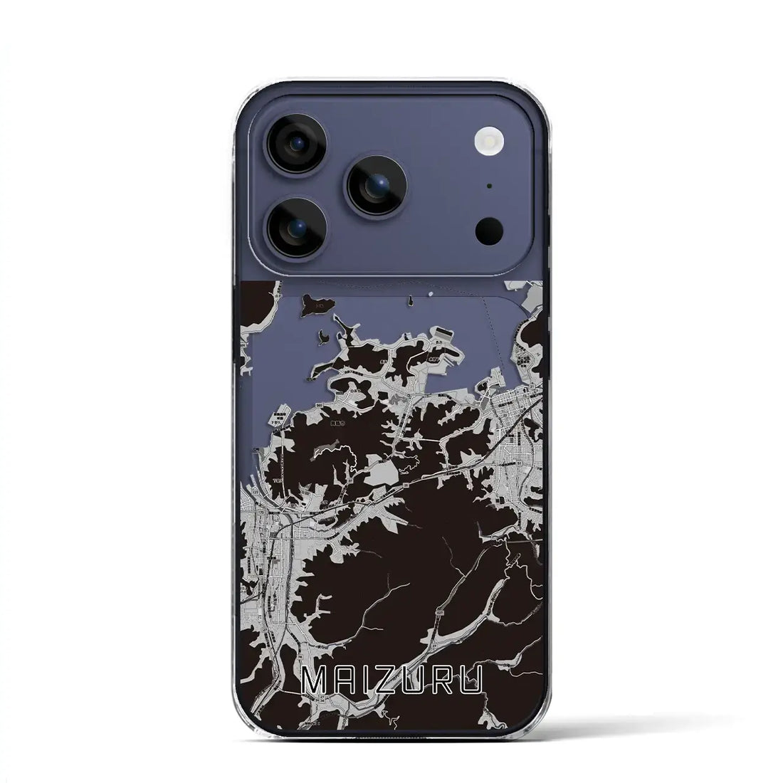 【舞鶴（京都府）】地図柄iPhoneケース（クリアタイプ）