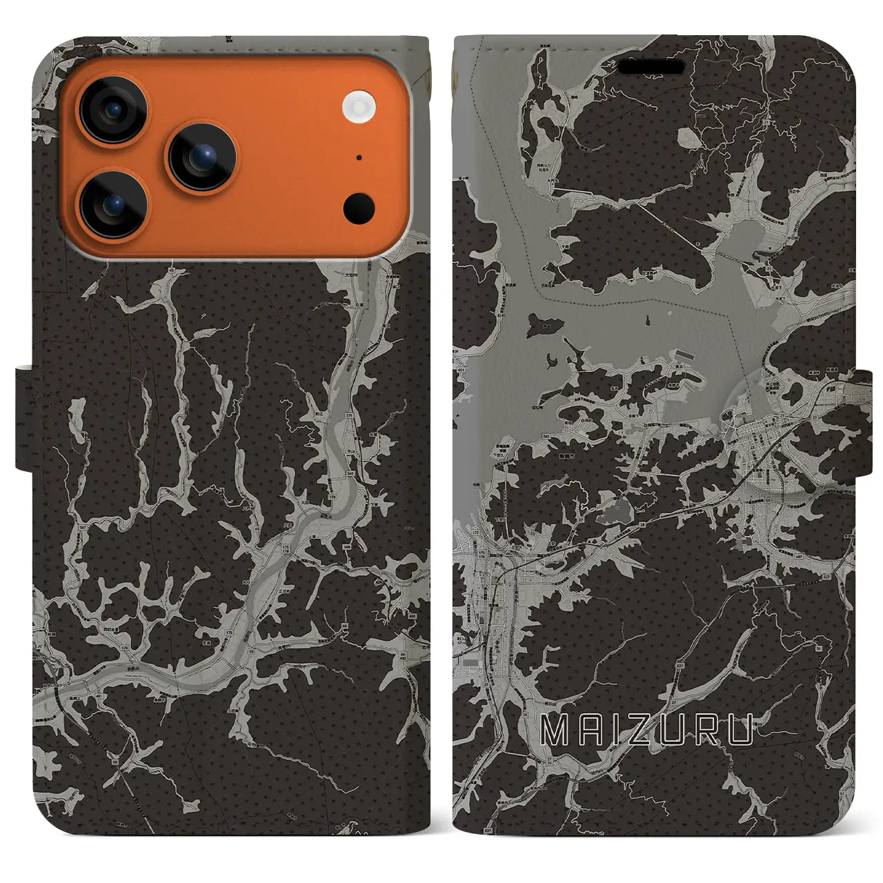 【舞鶴（京都府）】地図柄iPhoneケース（手帳タイプ）