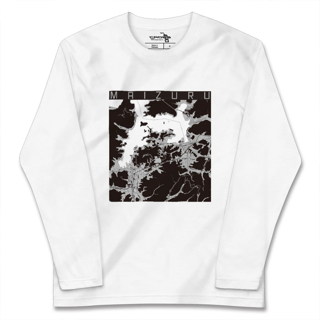 【舞鶴(京都府)】地図柄ロングスリーブTシャツ