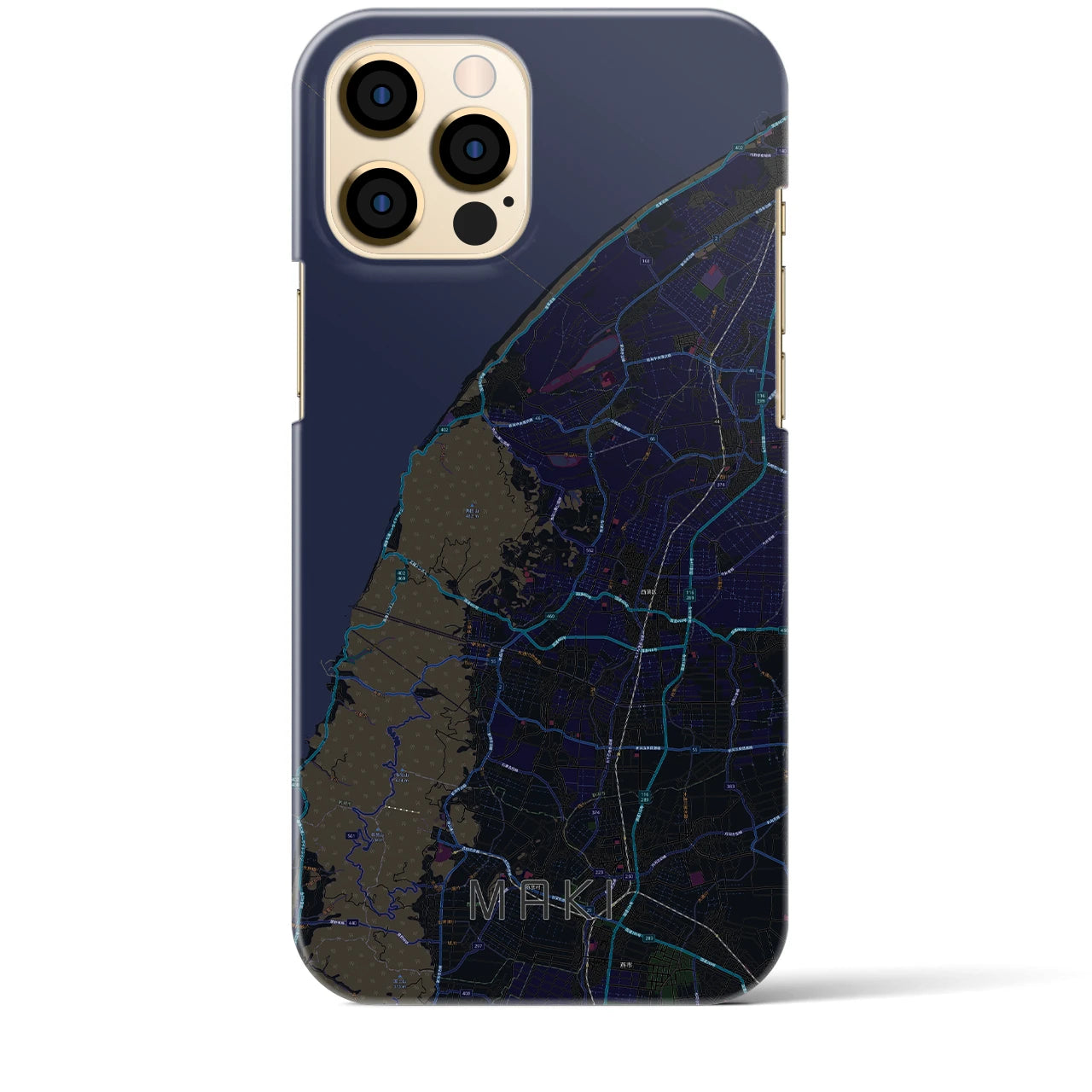 【巻（新潟県）】地図柄iPhoneケース（バックカバータイプ）