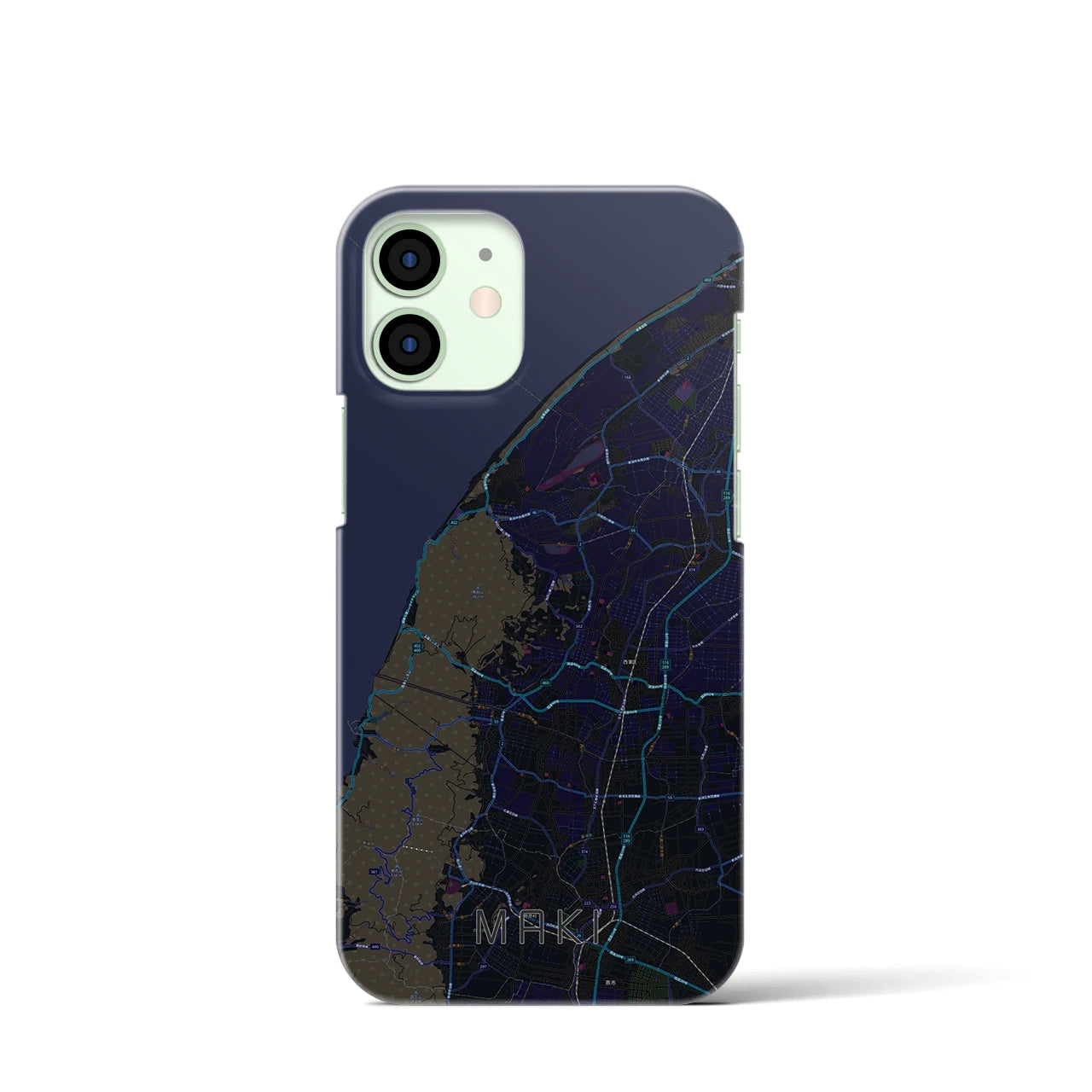 【巻（新潟県）】地図柄iPhoneケース（バックカバータイプ）