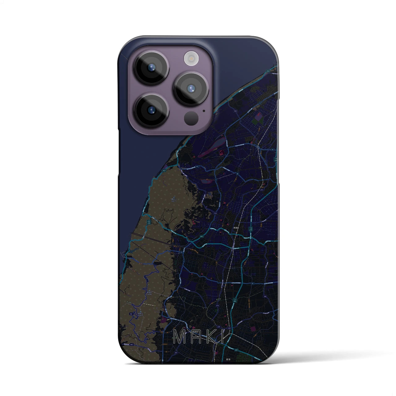 【巻（新潟県）】地図柄iPhoneケース（バックカバータイプ）