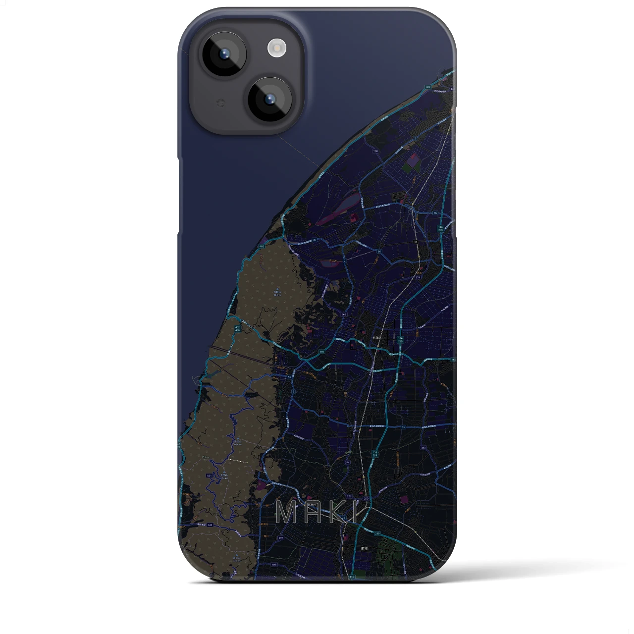 【巻（新潟県）】地図柄iPhoneケース（バックカバータイプ）