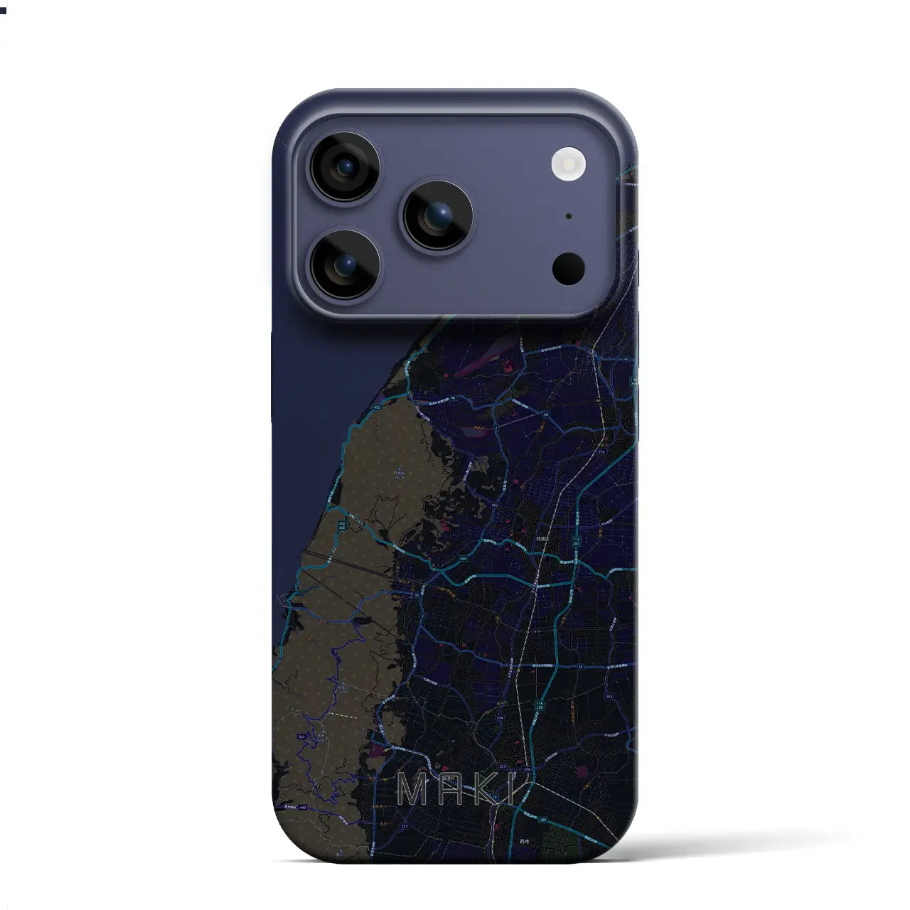 【巻（新潟県）】地図柄iPhoneケース（バックカバータイプ）