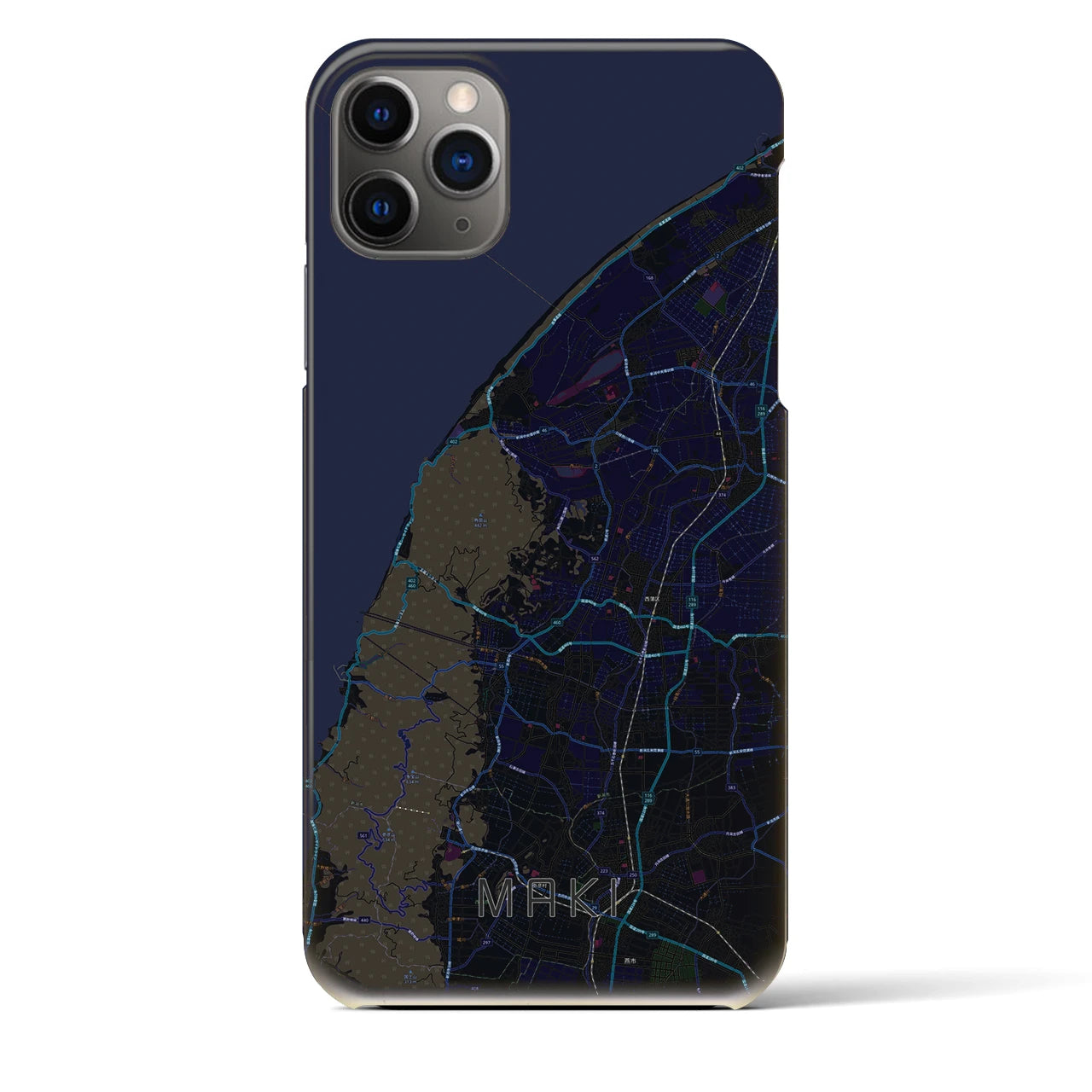 【巻（新潟県）】地図柄iPhoneケース（バックカバータイプ）