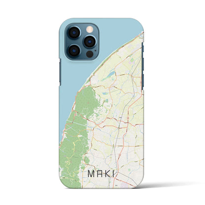 【巻（新潟県）】地図柄iPhoneケース（バックカバータイプ）