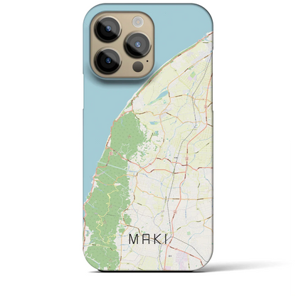【巻（新潟県）】地図柄iPhoneケース（バックカバータイプ）