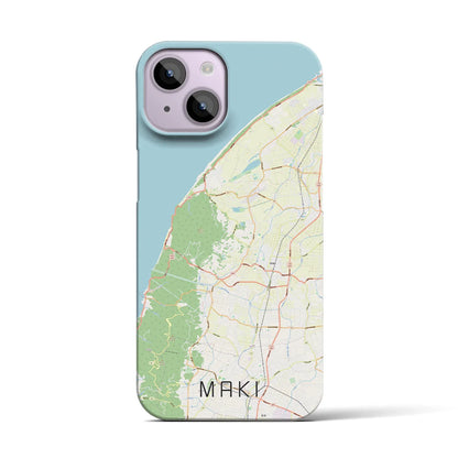 【巻（新潟県）】地図柄iPhoneケース（バックカバータイプ）