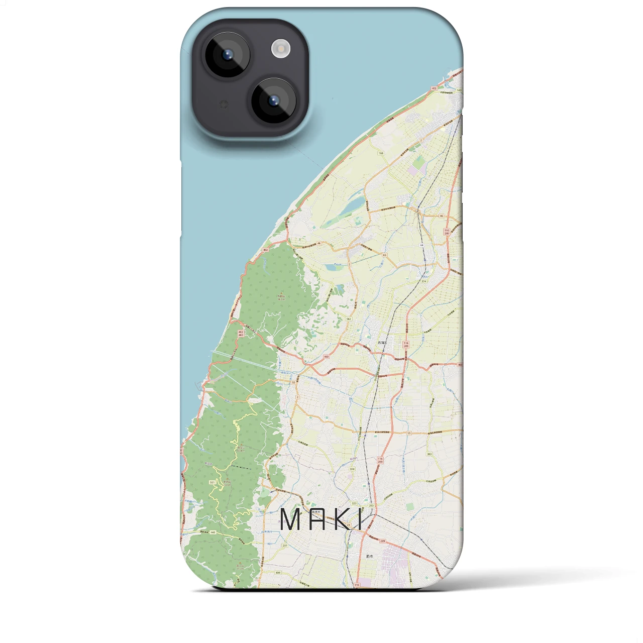 【巻（新潟県）】地図柄iPhoneケース（バックカバータイプ）