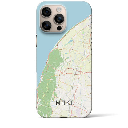 【巻（新潟県）】地図柄iPhoneケース（バックカバータイプ）