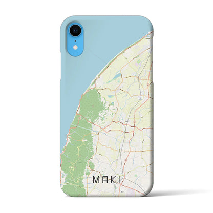 【巻（新潟県）】地図柄iPhoneケース（バックカバータイプ）