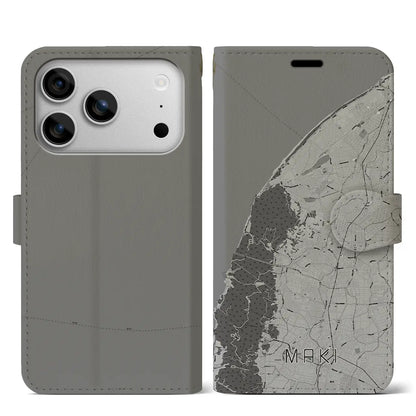 【巻（新潟県）】地図柄iPhoneケース（手帳タイプ）