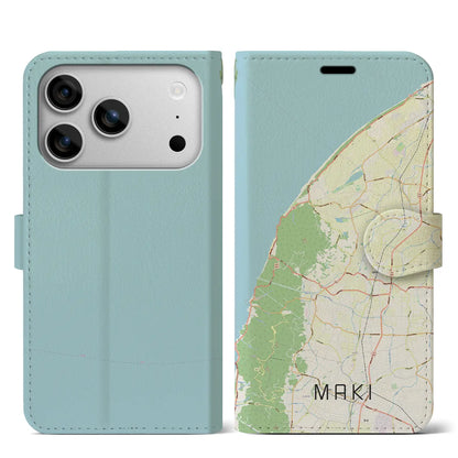 【巻（新潟県）】地図柄iPhoneケース（手帳タイプ）