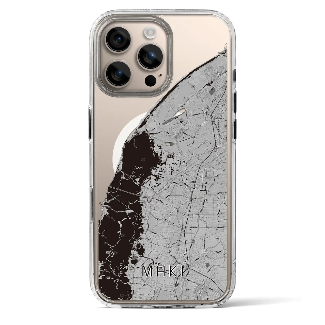 【巻（新潟県）】地図柄iPhoneケース（MagSafeタイプ）