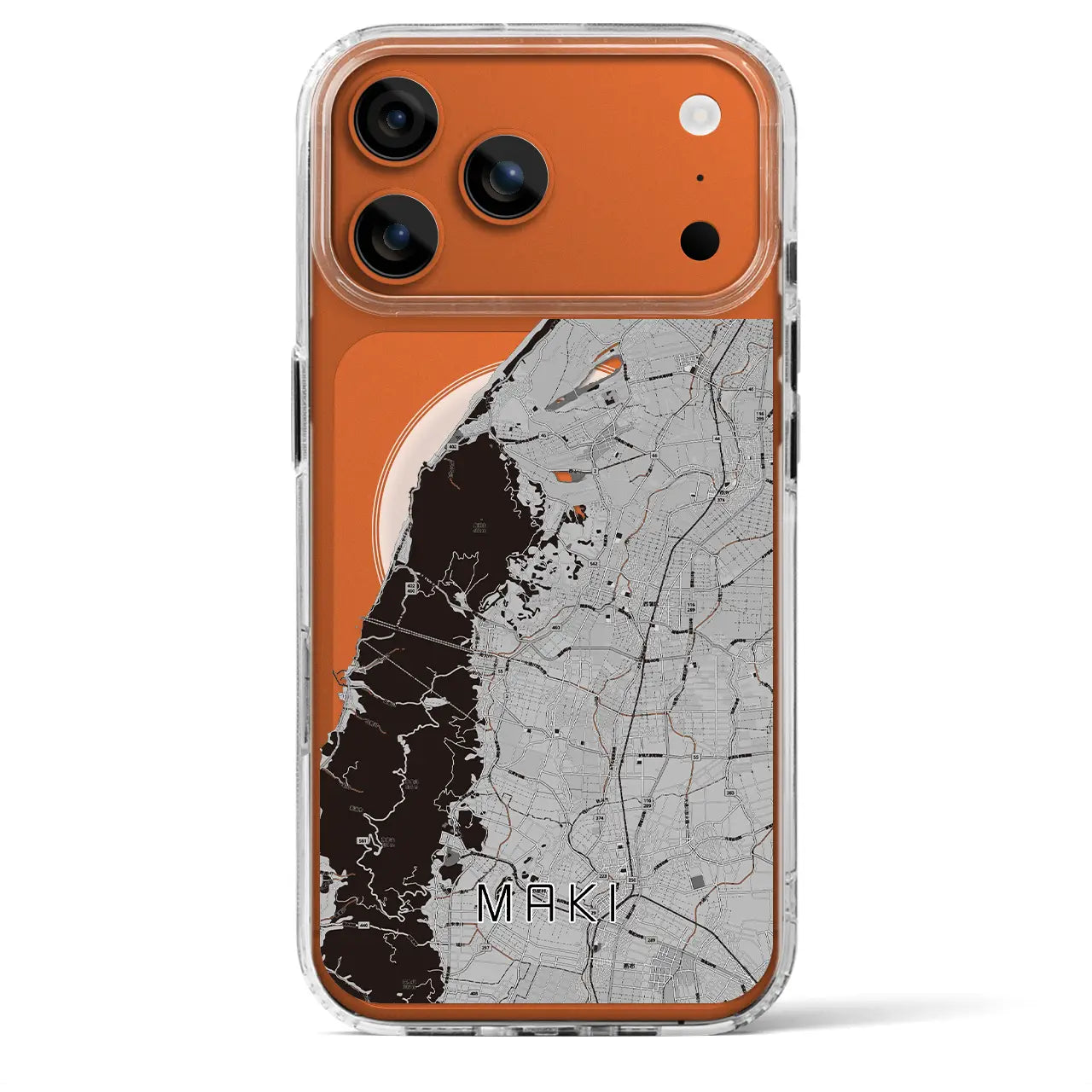 【巻（新潟県）】地図柄iPhoneケース（MagSafeタイプ）