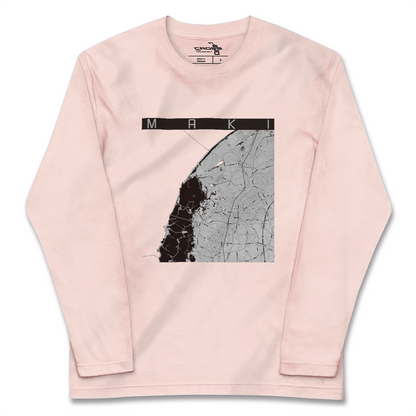 【巻（新潟県）】地図柄ロングスリーブTシャツ