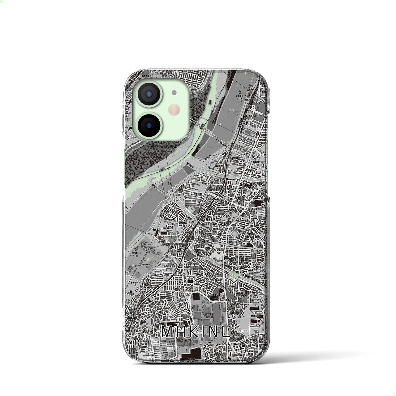 【牧野（大阪府）】地図柄iPhoneケース（クリアタイプ）