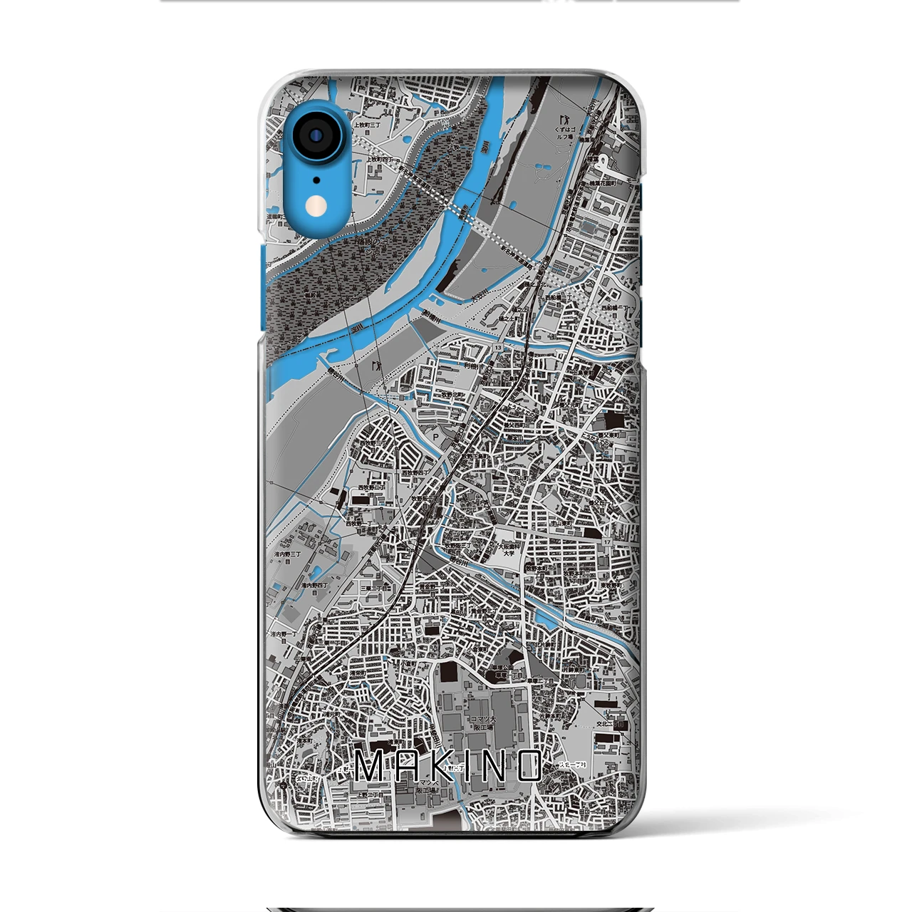 【牧野（大阪府）】地図柄iPhoneケース（クリアタイプ）