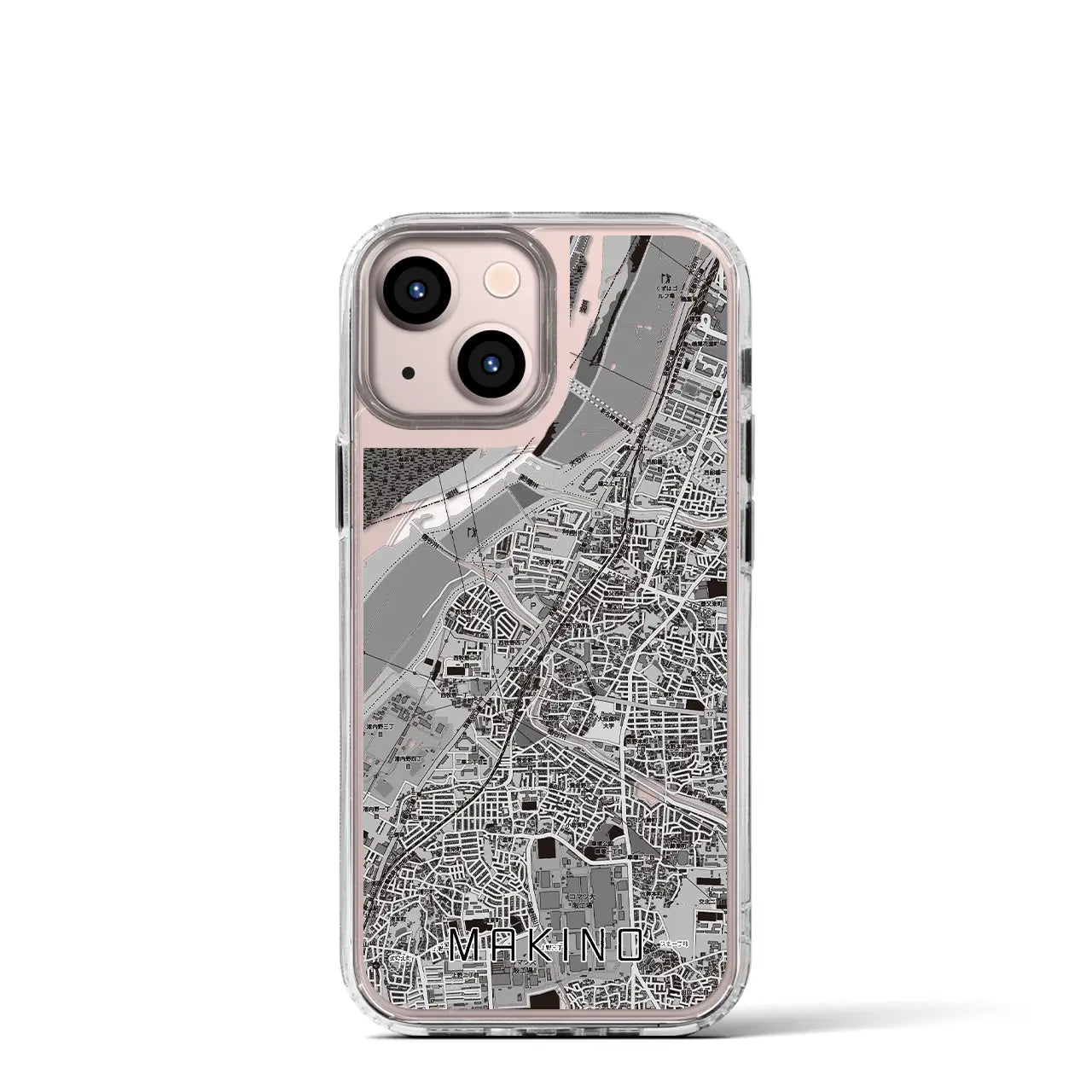 【牧野（大阪府）】地図柄iPhoneケース（MagSafeタイプ）
