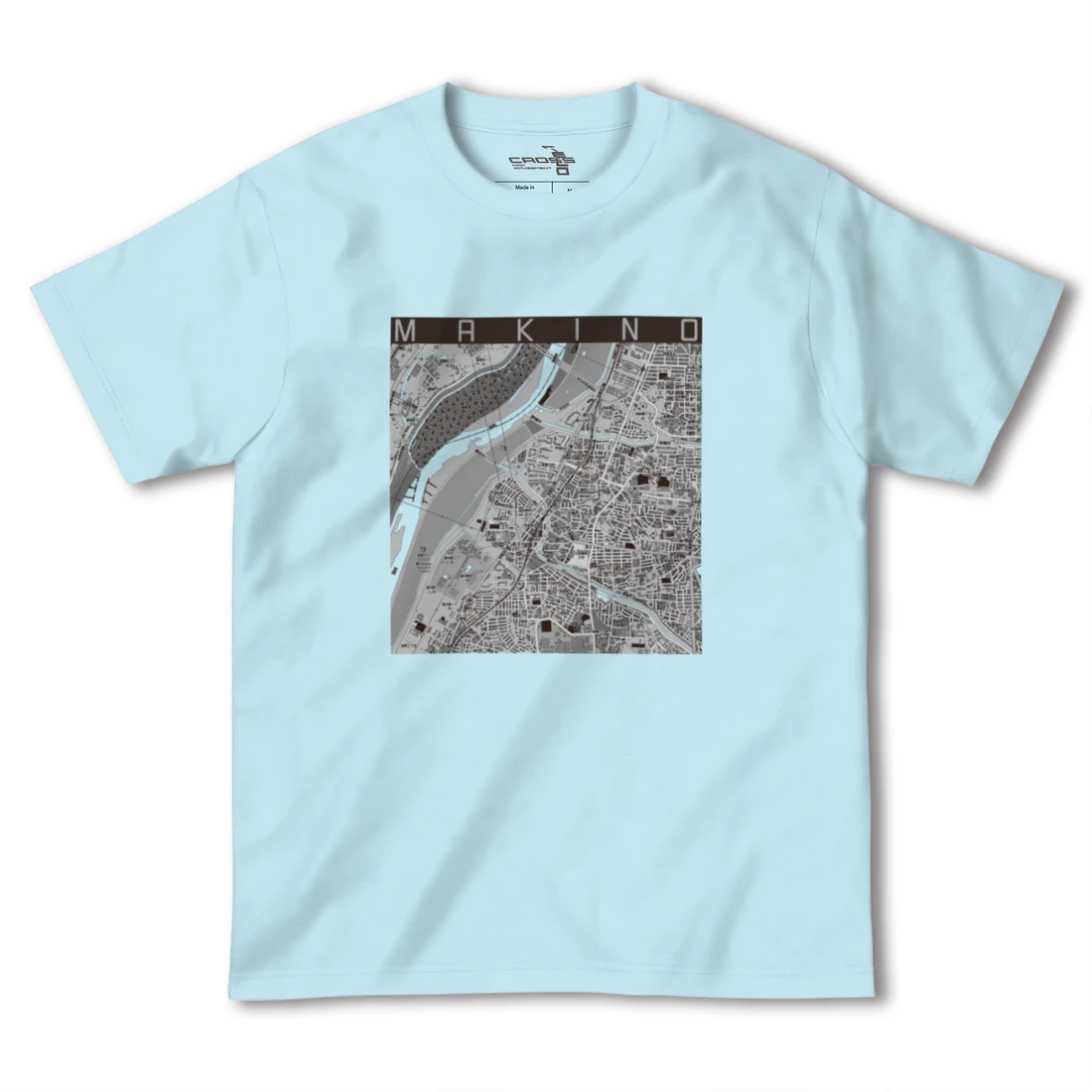 【牧野（大阪府）】地図柄ヘビーウェイトTシャツ