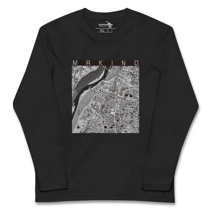 【牧野（大阪府）】地図柄ロングスリーブTシャツ