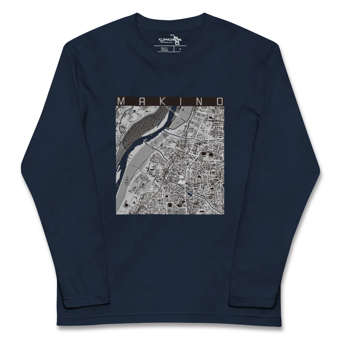 【牧野（大阪府）】地図柄ロングスリーブTシャツ
