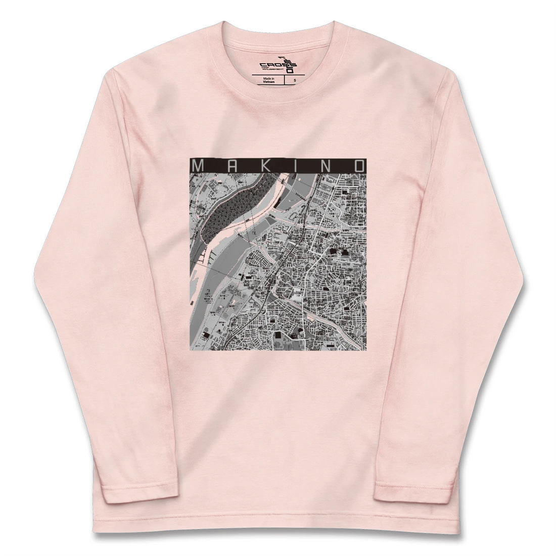 【牧野（大阪府）】地図柄ロングスリーブTシャツ