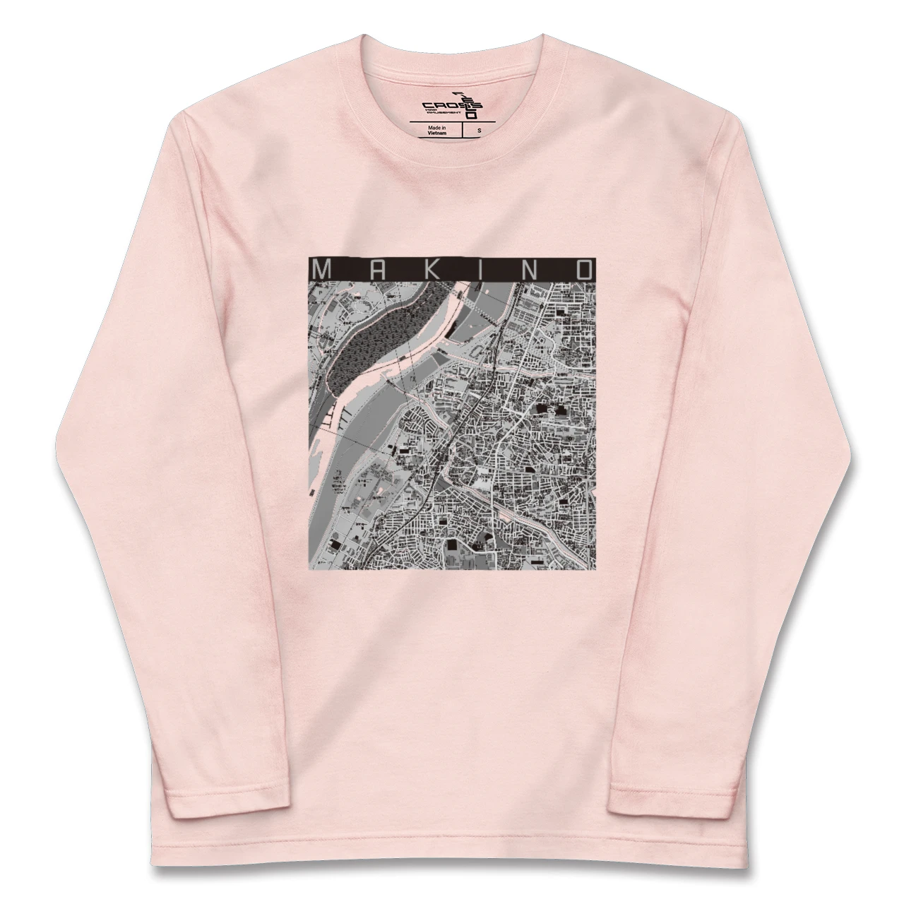 【牧野（大阪府）】地図柄ロングスリーブTシャツ