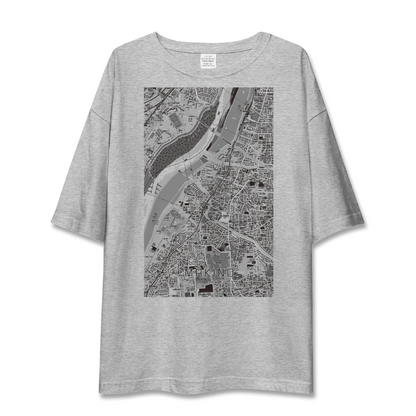 【牧野（大阪府）】地図柄ビッグシルエットTシャツ