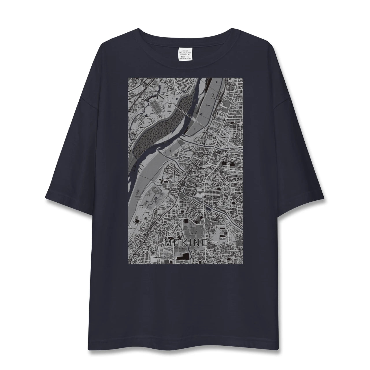 【牧野（大阪府）】地図柄ビッグシルエットTシャツ