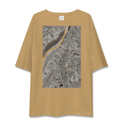 【牧野（大阪府）】地図柄ビッグシルエットTシャツ