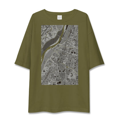 【牧野（大阪府）】地図柄ビッグシルエットTシャツ