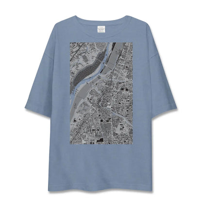 【牧野（大阪府）】地図柄ビッグシルエットTシャツ