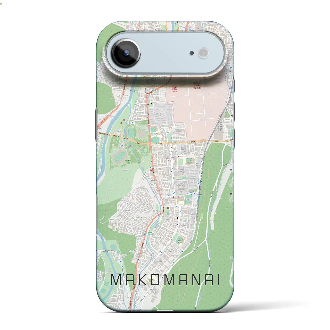 【真駒内（北海道）】地図柄iPhoneケース（バックカバータイプ）