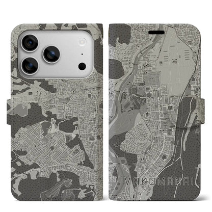 【真駒内（北海道）】地図柄iPhoneケース（手帳タイプ）