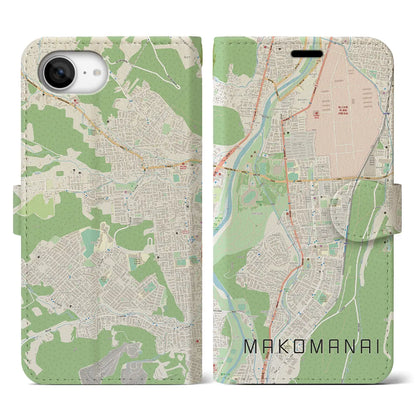 【真駒内（北海道）】地図柄iPhoneケース（手帳タイプ）