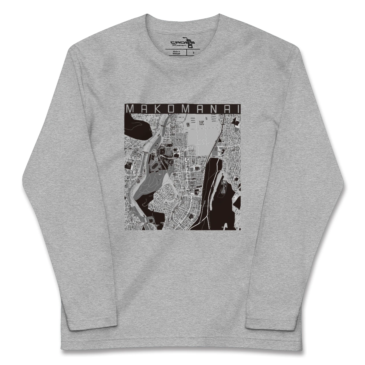 【真駒内（北海道）】地図柄ロングスリーブTシャツ