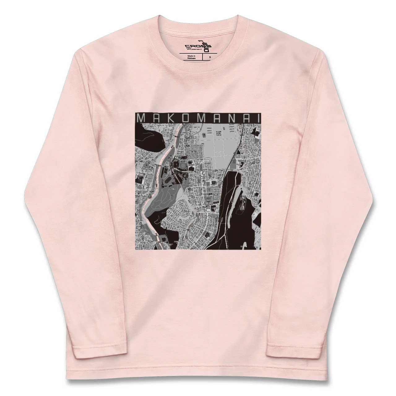 【真駒内（北海道）】地図柄ロングスリーブTシャツ