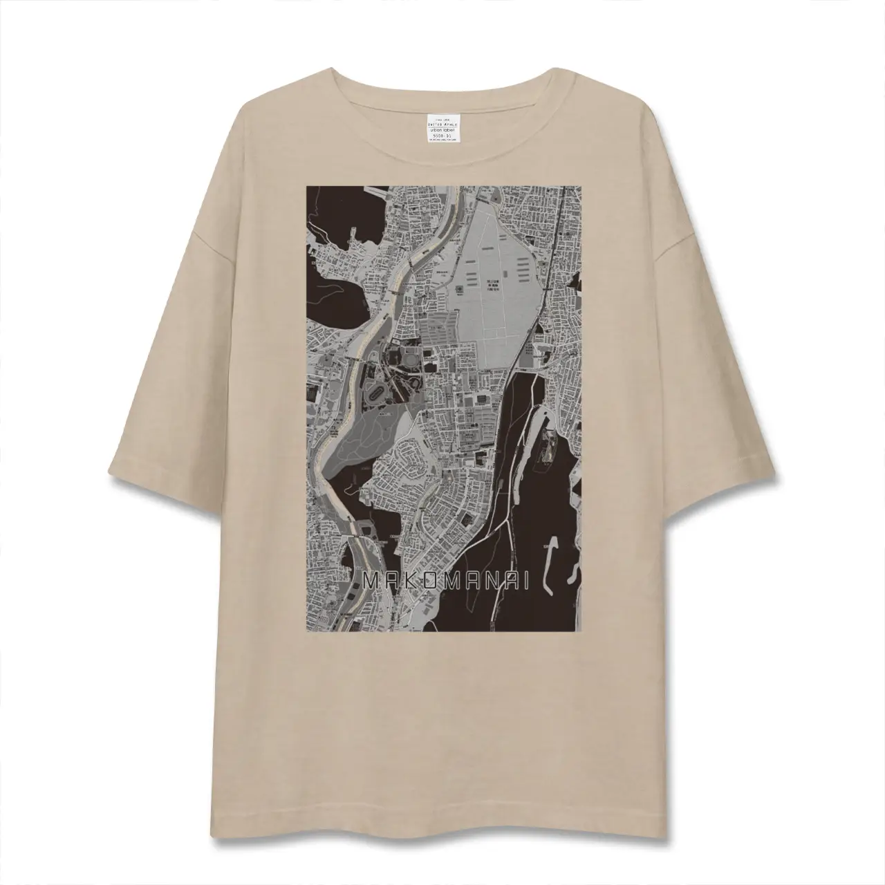 【真駒内（北海道）】地図柄ビッグシルエットTシャツ