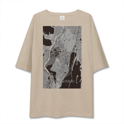 【真駒内（北海道）】地図柄ビッグシルエットTシャツ
