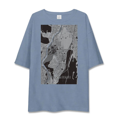 【真駒内（北海道）】地図柄ビッグシルエットTシャツ