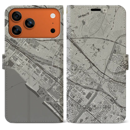 【幕張（千葉県）】地図柄iPhoneケース（手帳タイプ）