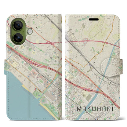 【幕張（千葉県）】地図柄iPhoneケース（手帳タイプ）