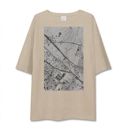 【幕張（千葉県）】地図柄ビッグシルエットTシャツ