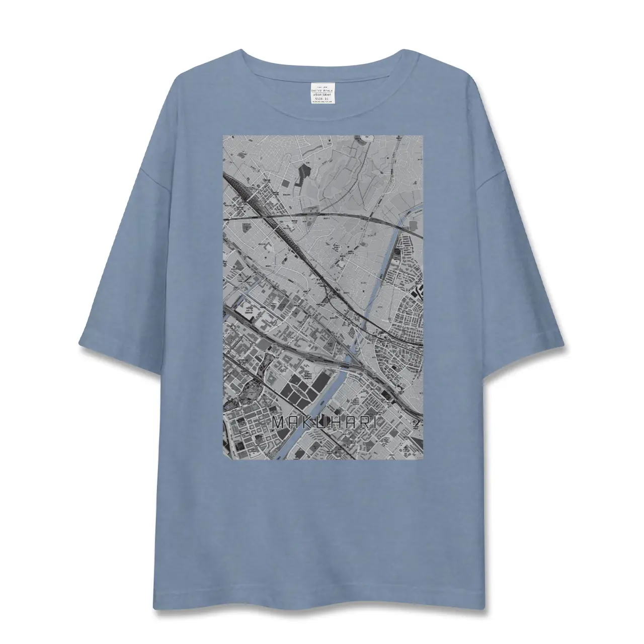 【幕張（千葉県）】地図柄ビッグシルエットTシャツ