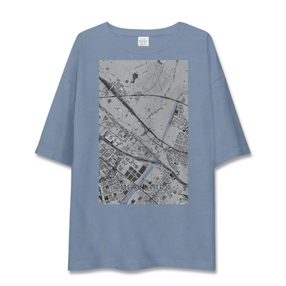 【幕張（千葉県）】地図柄ビッグシルエットTシャツ