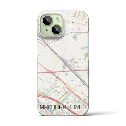 【幕張本郷（千葉県）】地図柄iPhoneケース（バックカバータイプ）